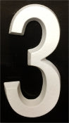 SoftCurve Number "3" White Powder Coat
