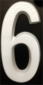 SoftCurve Number "6" White Powder Coat