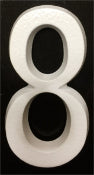 SoftCurve Number "8" White Powder Coat